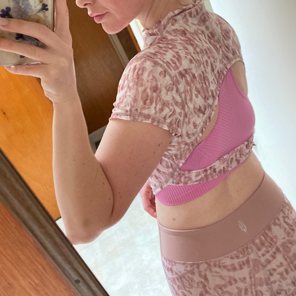 🧼[ Free People ] Movement See You Through Yoga Set in Blush - Picture 6 of 16